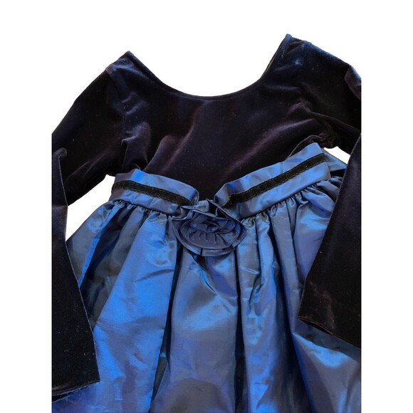 Vintage Bonnie Jean Velvet Taffeta Fairy Victorian Holiday Party Dress Girl's 4 - Picture 3 of 11